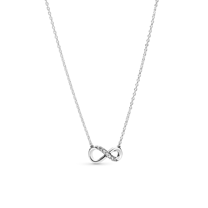 Colar Bellaria Infinito Brilhante em Prata 925 – Amor Sem Limites em Forma de Joia