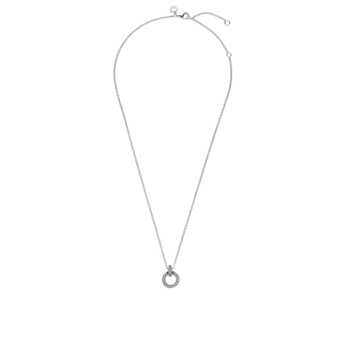 Colar Bellaria Círculo Duplo em Prata 925 – Elegância e Significado em Uma Joia