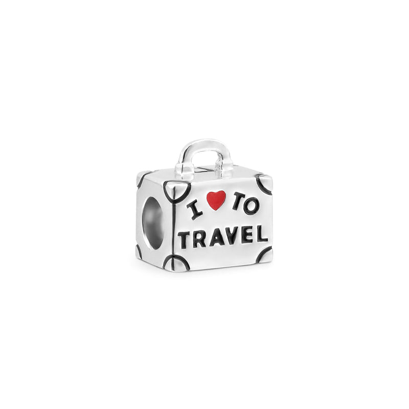 Pulseira Bellaria com 5 Berloques em Prata 925 – Família, Viagem e Amor