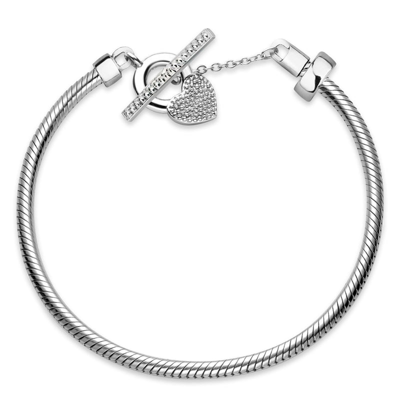 Pulseira Bellaria com 5 Berloques em Prata 925 – Família, Viagem e Amor